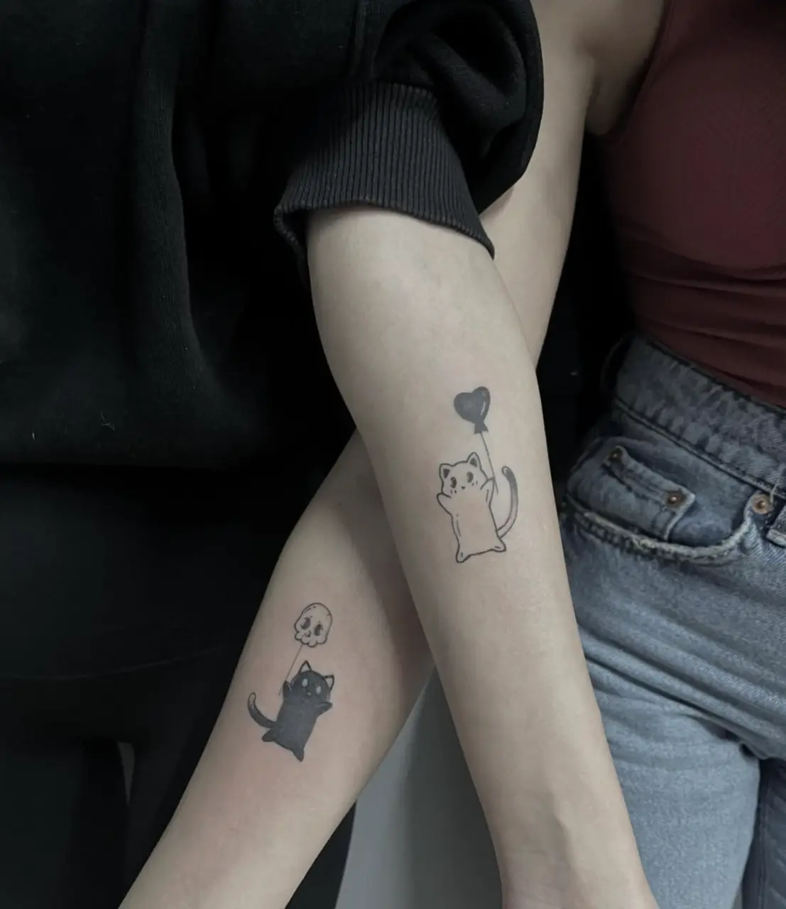 Minimal kedi dövmeleri